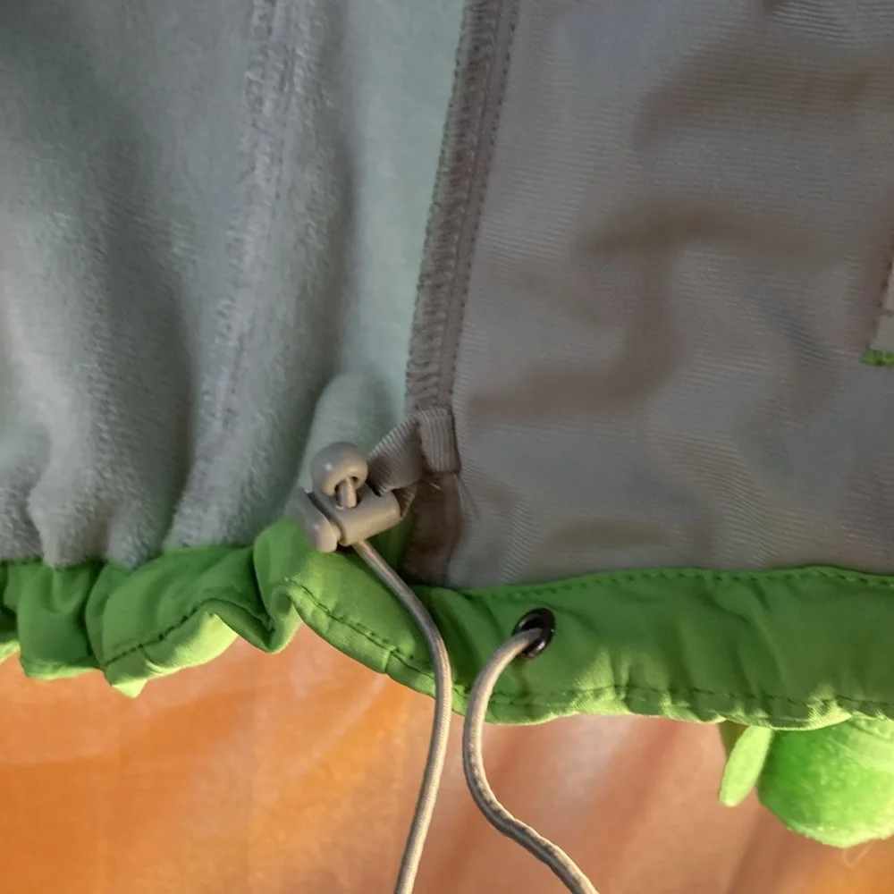 Vintage black diamond lime green athletic lined‎ jacket with hood. 40” chest L